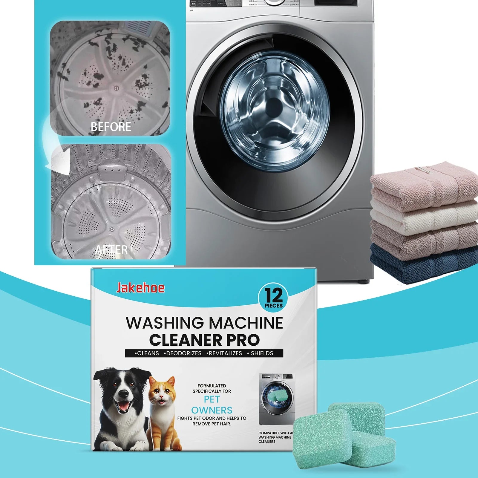 washing machine cleaning tablets, cleaning washing machine slots, household drum pulsator cleaning, stain removal and descaling