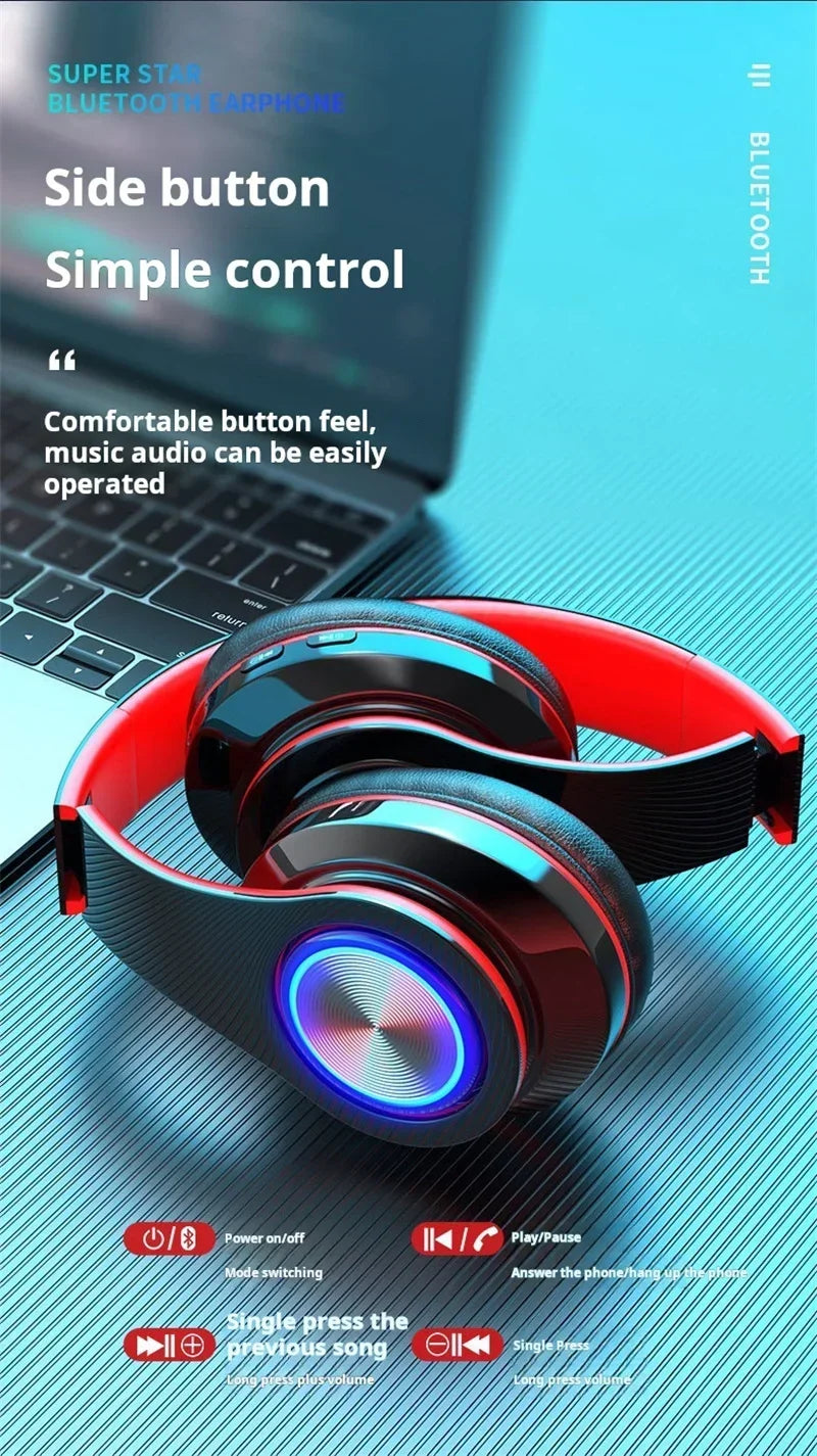 RGB Wireless Gaming Headset with Bluetooth 5.0