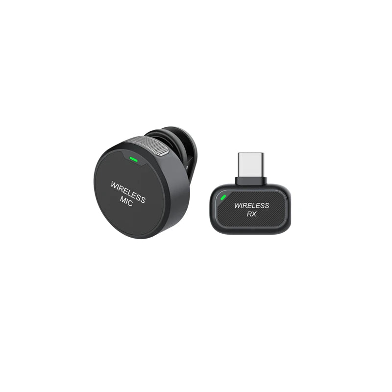 Wireless Lavalier Microphone Outdoor Live Recording Interview Vlog Magnetic Noise Reduction Portable For iPhone Android