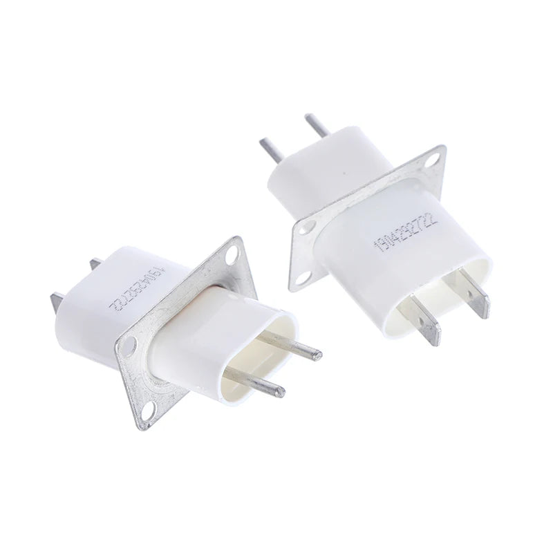 2 pcs Microwave Oven Magnetron Tube with Through-Core Capacitor Pin Sockets Electronic Converter for Home Appliance Repair