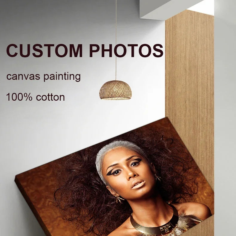 Custom Photos Wall Art with Your Photos Decor Paintings Personalised Gifts Custom Posters Canvas Prints in Any Size Wood Frame