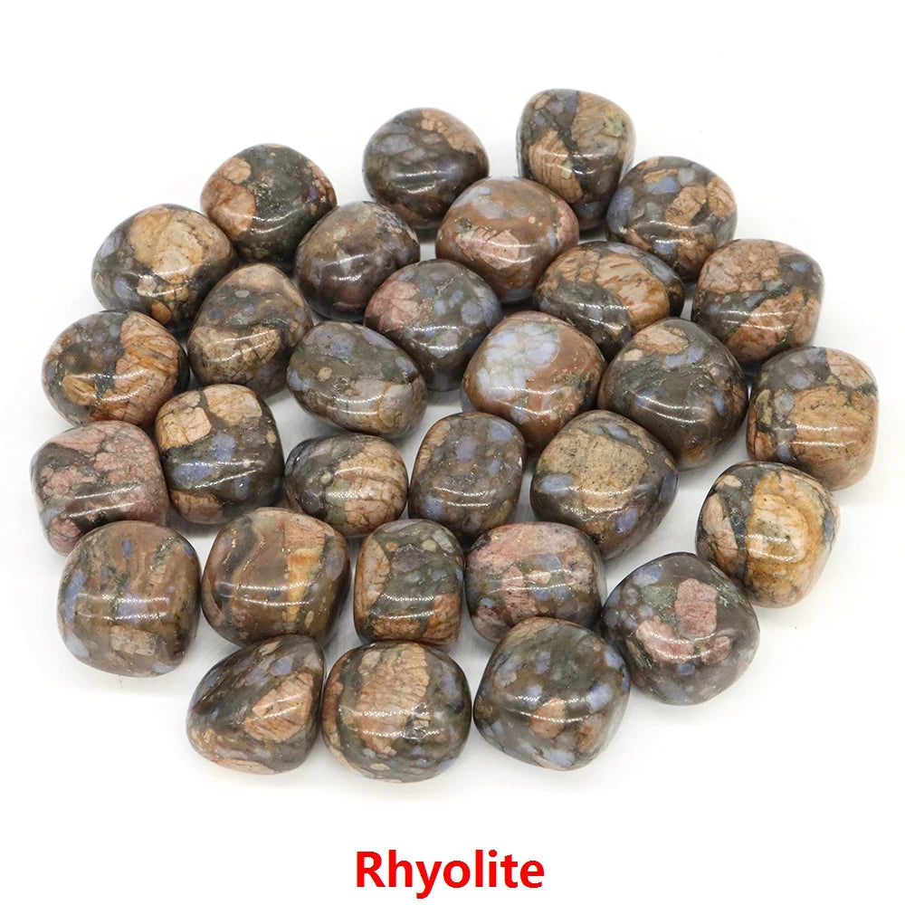 Wholesale Natural Tumbled Stones Rhyolite Reiki Healing Crystals Gemstone Minerals Specimen Home Garden Tank Aquarium Decoration