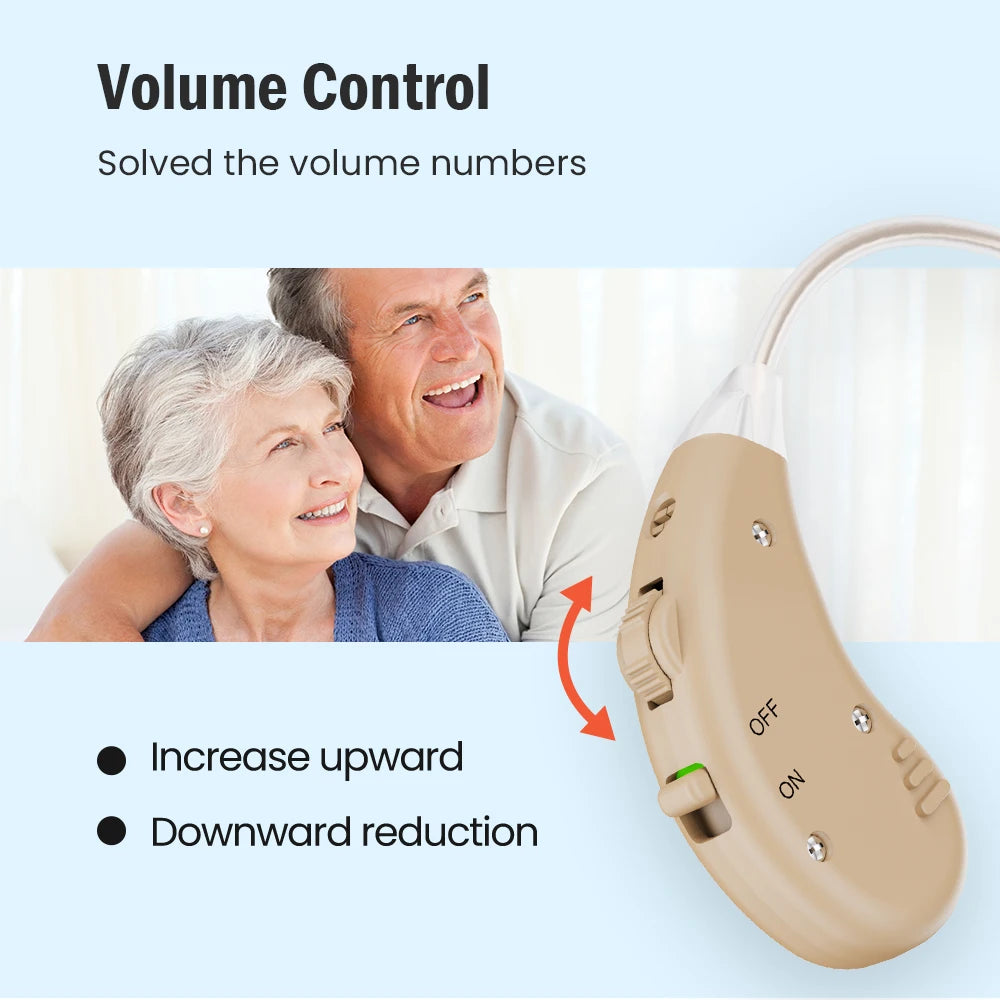 Hearing Amplifiers Set with New Digital Technology Invisible Design and Rechargeable USB Dock  Pair Hearing Aids