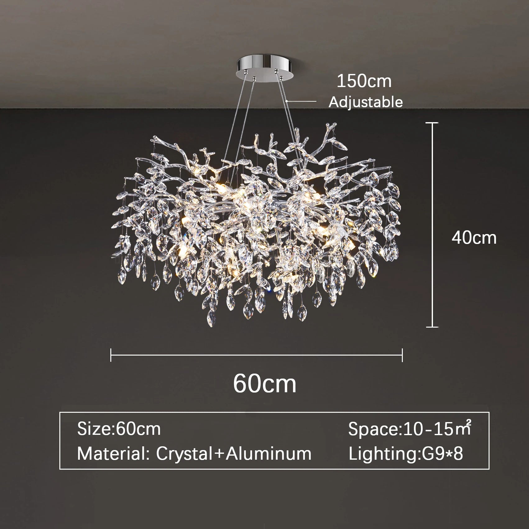 Luxury Modern Ceiling Chandelier Interior Decoration Villa Dining Living Room Crystal Pendant Lamp Home LED Lighting Fixtures