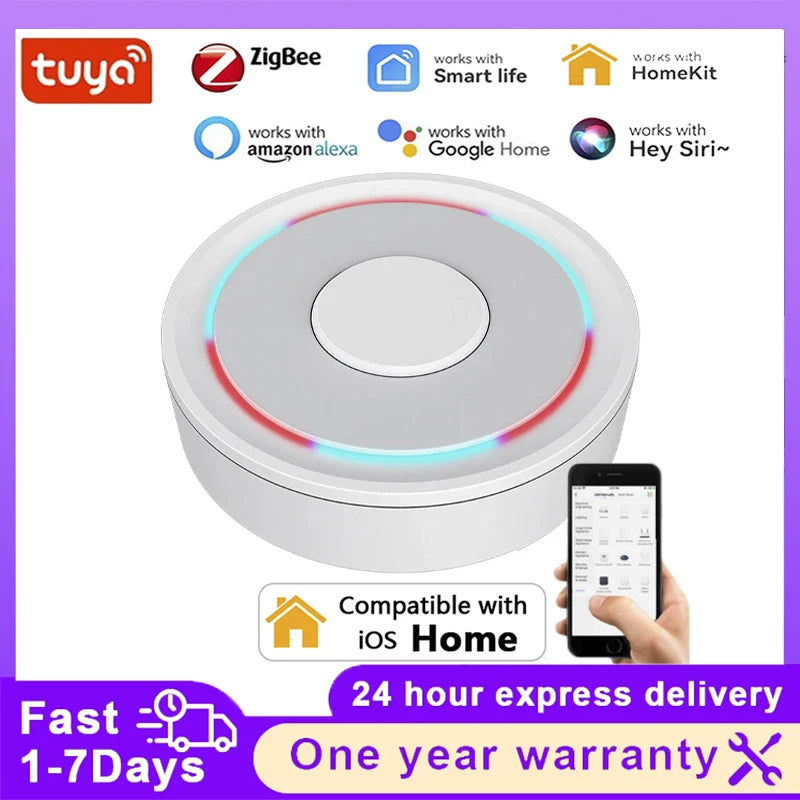 Tuya Smart Life ZigBee Smart Wireless/Wired Gateway Hub HomeSmart Bridge Remote Linkage Devices WiFi Central Control Host