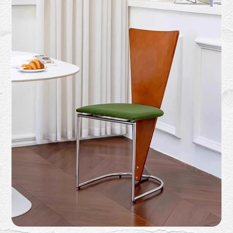 Mid-Century Bauhaus Style Retro Designer Dining Chair Solid Wood Backrest Chair For Living Room Home