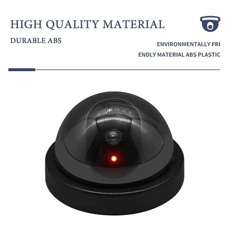 Creative Flashing Led Fake Camera Black Plastic Dome CCTV Dummy Camera Surveillance Security System Power Via AA Battery