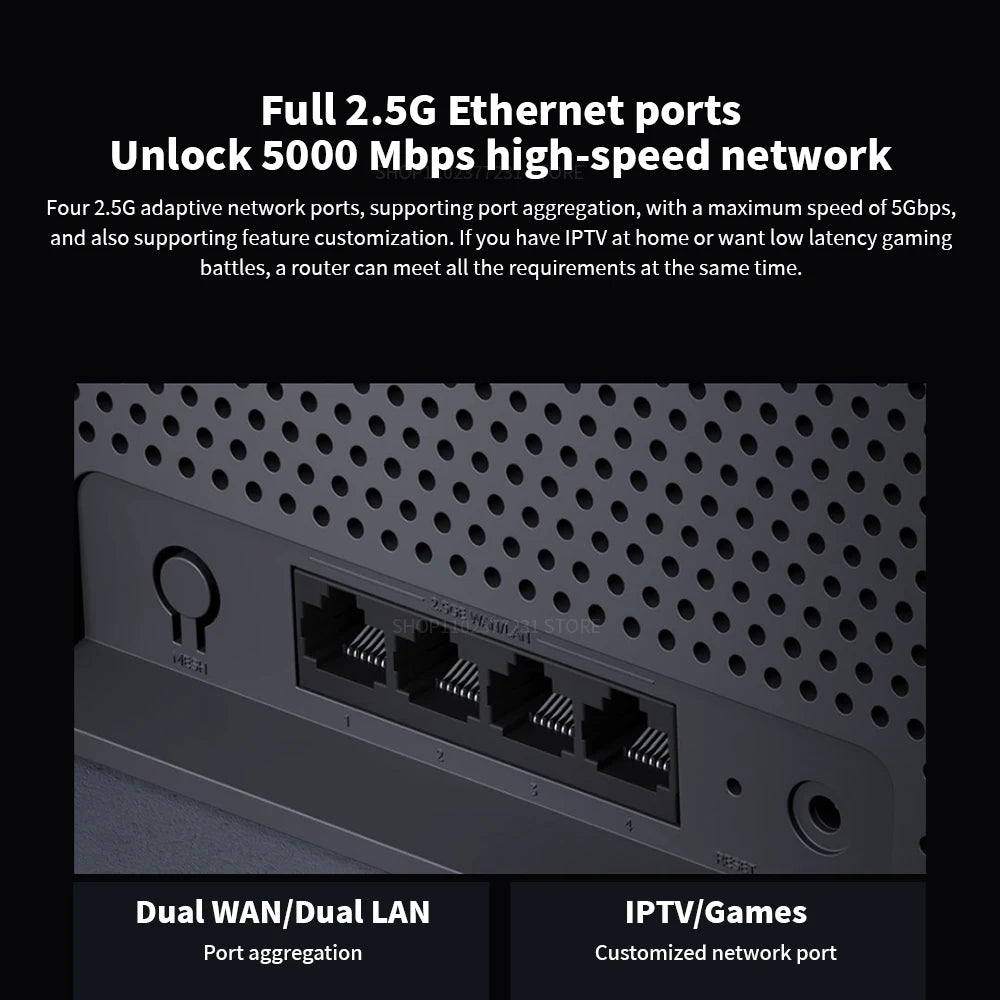 Xiaomi BE6500 Router Quad Nucleus 6500Mbps 2.5G Ethernet Port Dual Frequency 2.4/5GHz 6 Independent Signal Amplifiers Mesh Wifi7