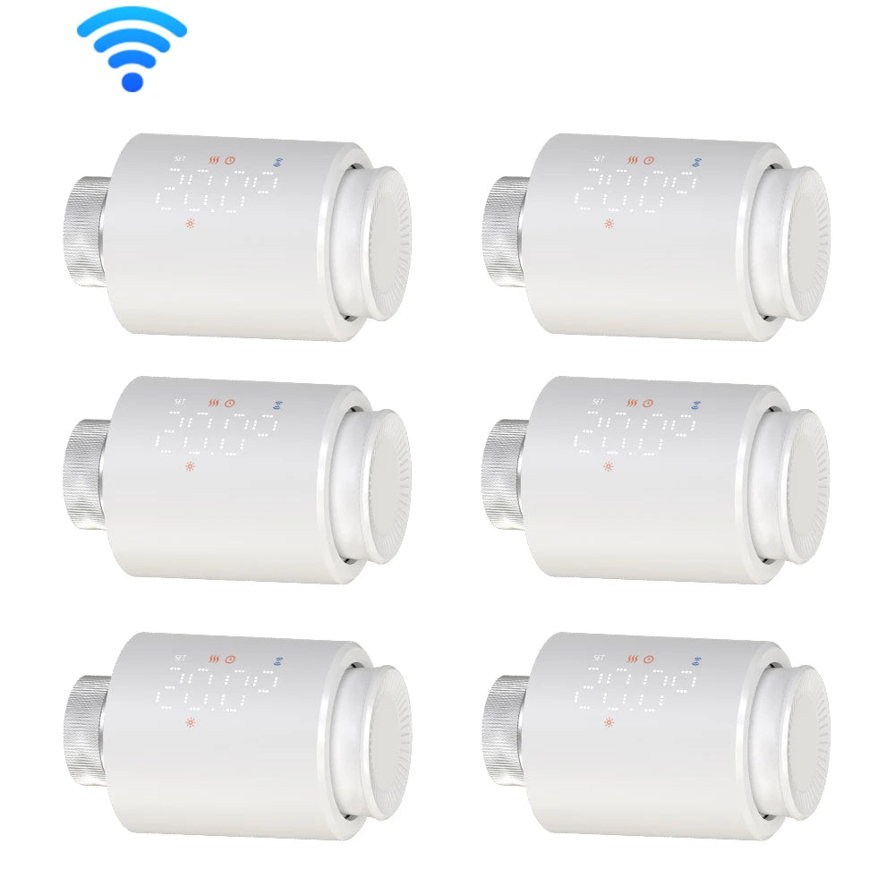 Smart WiFi/ZigBee TRV Thermostat Tuya Radiator Thermostatic Valve Programmable Controller Actuator Alexa Google Voice Control
