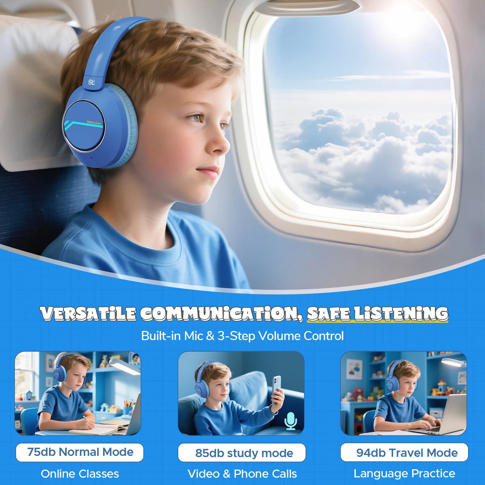 Wireless Bluetooth Kids Headphones