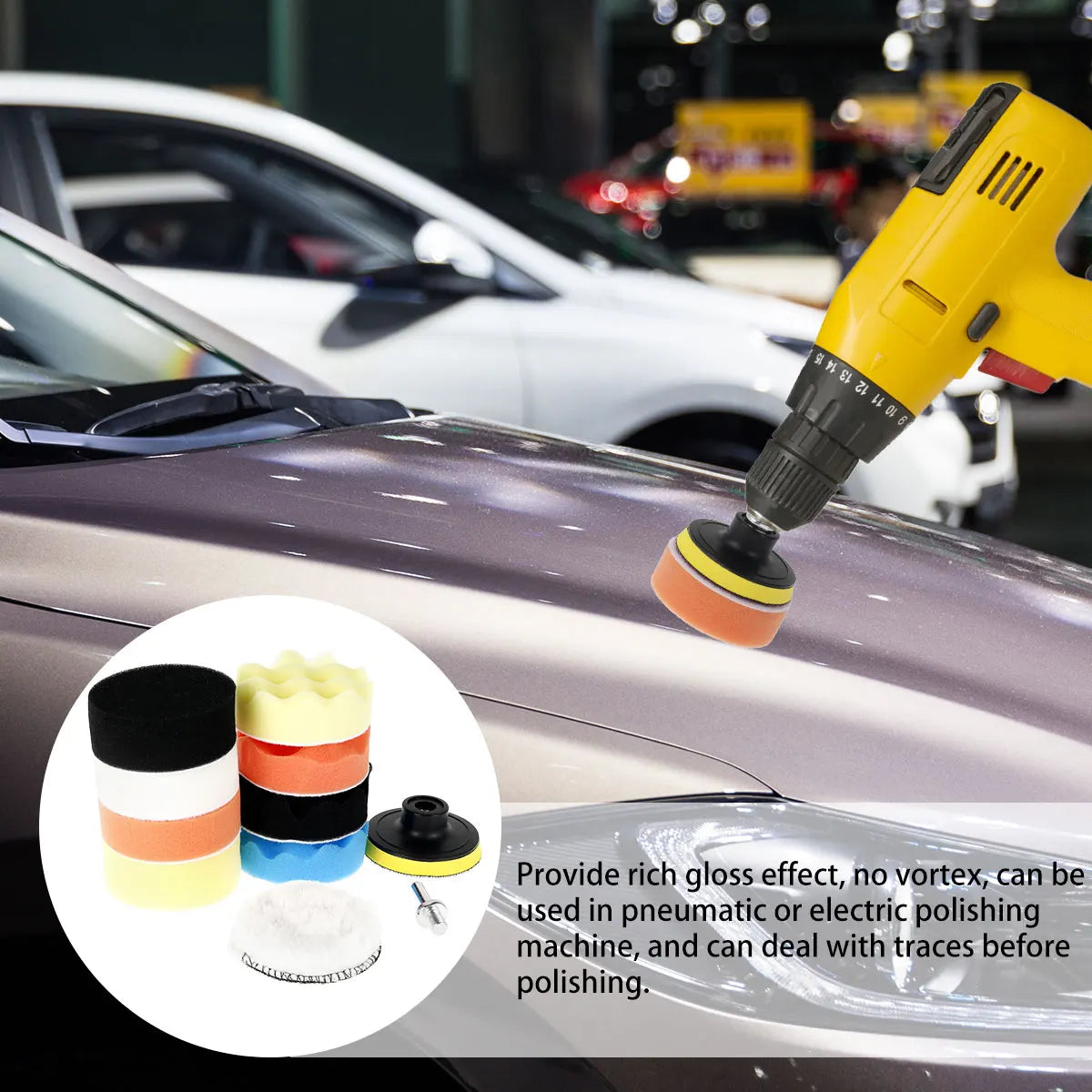 Car Polisher Handheld Wireless Polisher Car Polishing Waxing Machine Power Tool for Car Body Cleanig Waxing Repair