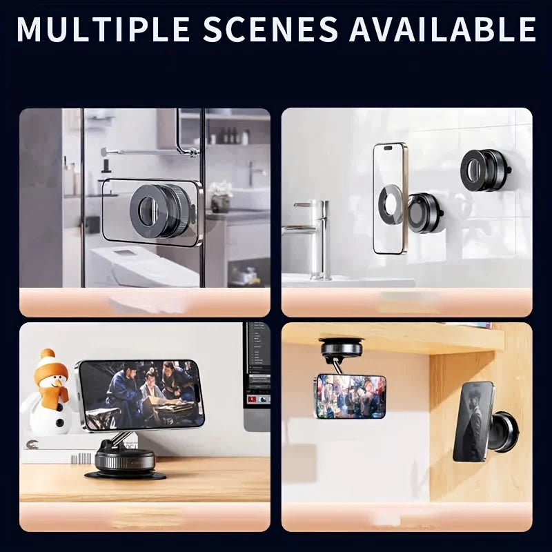 Car phone holder 2025 new vacuum adsorption magnetic suction car navigation dedicated suction cup car support