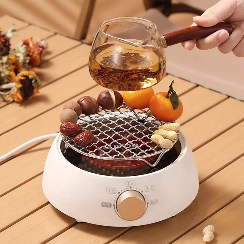 HOT! Round Air Fryer Rack With Legs Stackable Grid Grilling Rack Stainless Steel Anti-corrosion For Home Kitchen Oven Steamer