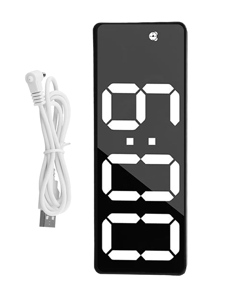 Electronic Clock with Bright Large Display and Voice Control Designed for Time Alarm Calendar and Temperature Monitoring