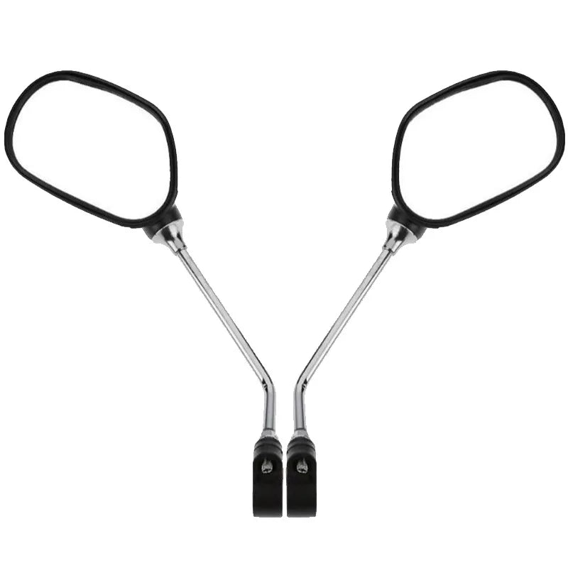 The bicycle rearview mirror can rotate 360 degrees. There is a reflector on the back of the bicycle rearview mirror.