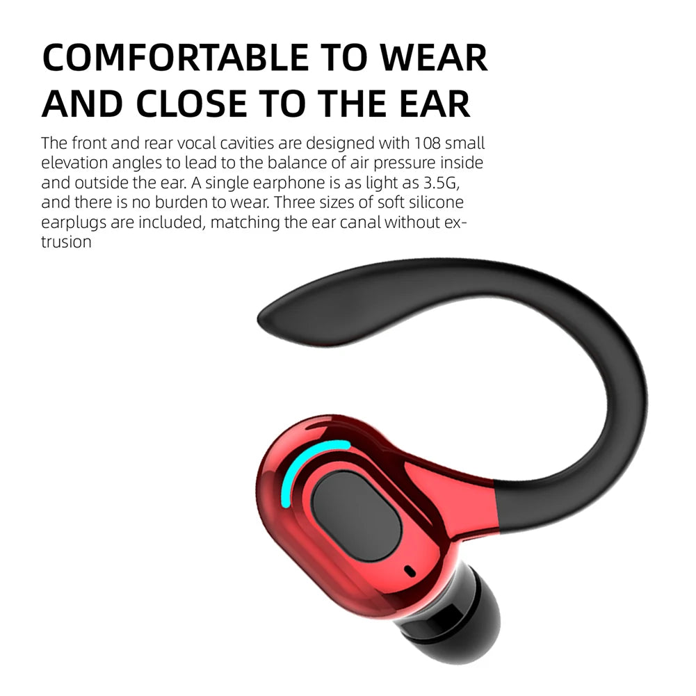 Waterproof Earbuds Bluetooth-compatible 5.2 Noise Cancelling Wireless Headset