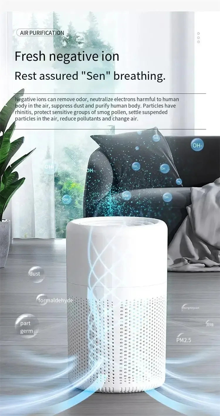 Xiaomi Air Purifiers Home Air Cleaner HEPA Filter PM 2.5 Anti-allergic Remove Second-hand Smoke Odor Air Freshener for Bedroom