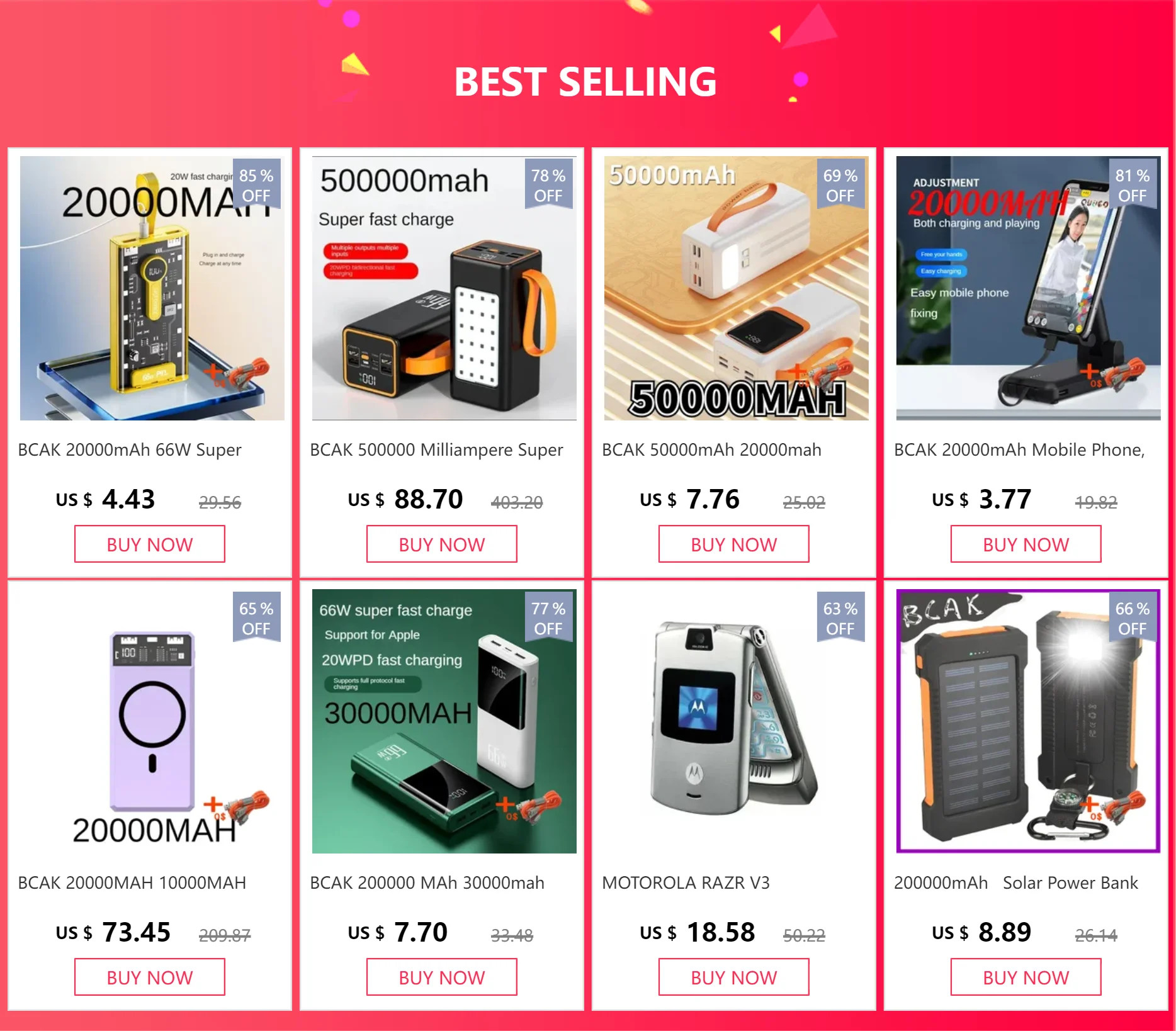 500000mah 100000mah 200000mah 300000mah Upgraded Version Super power bank fast charge with LED Super Large Capacity