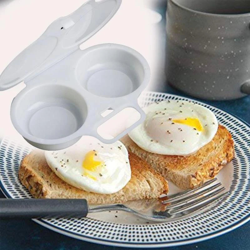 1pcs Egg Box Kitchen Microwave Oven Round Shape Egg Steamer Cooking Mold Egg Poacher Egg Tool