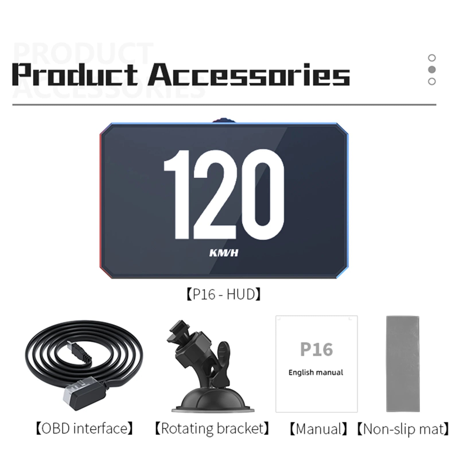P16 HUD Obd2 Display On-board Computer Car Speed Gauge Smart Digital Tachometer Speedometer projector EOBD Water Oil Temperature