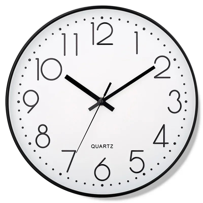 Round Wall Clock, Modern Silent 8 Inch Wall Clock, Quartz Movement Battery Powered, Decorate Home, School, Bedroom, Office