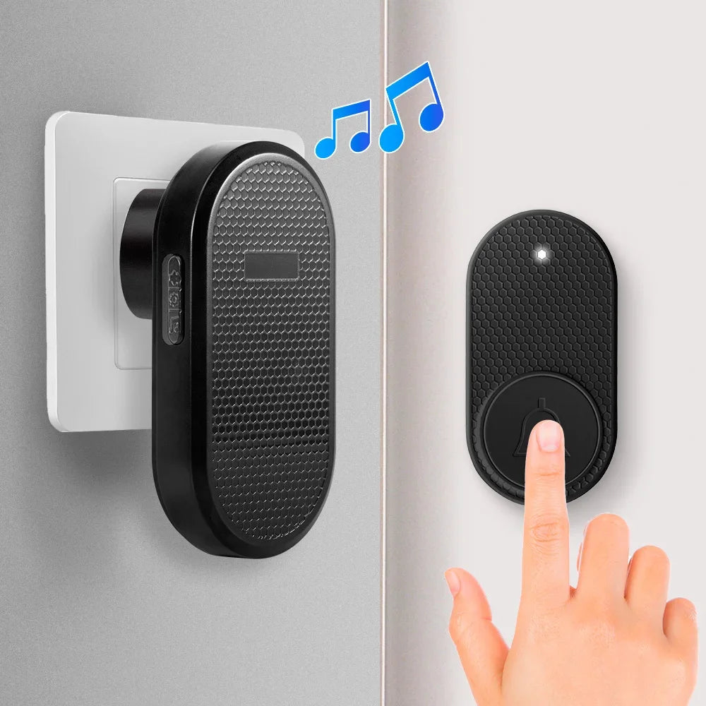 Wireless Doorbell with 33 Songs Melody Smart Home Welcome Chime Kit 4 Level Volume Intelligent Door Bell 150m Transmission
