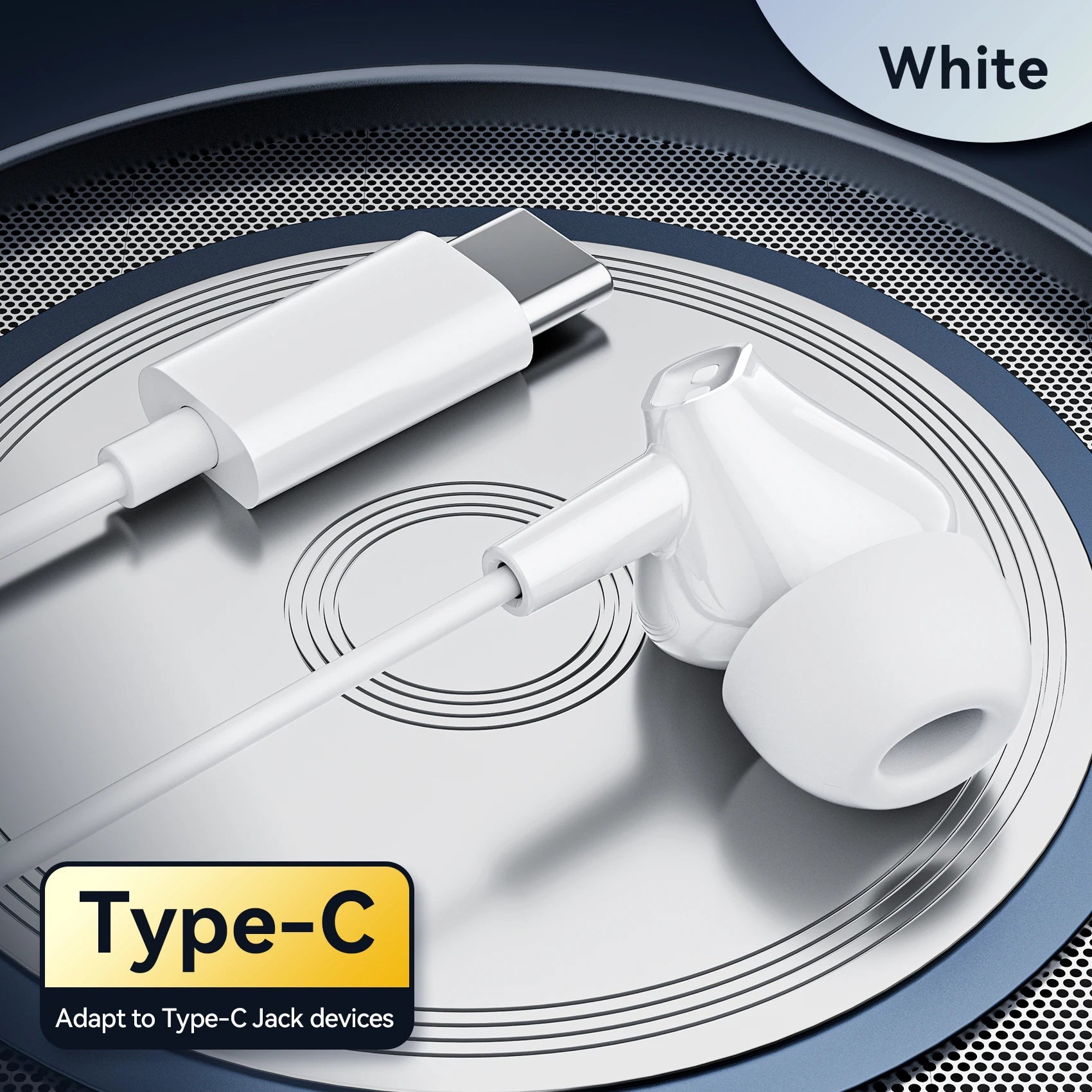 Vention USB Type C Headphones HiFi Bass Stereo Volume Control Mic 3.5mm Dolby Sound Wired Earbuds For Samsung S25 iPhone 17 16
