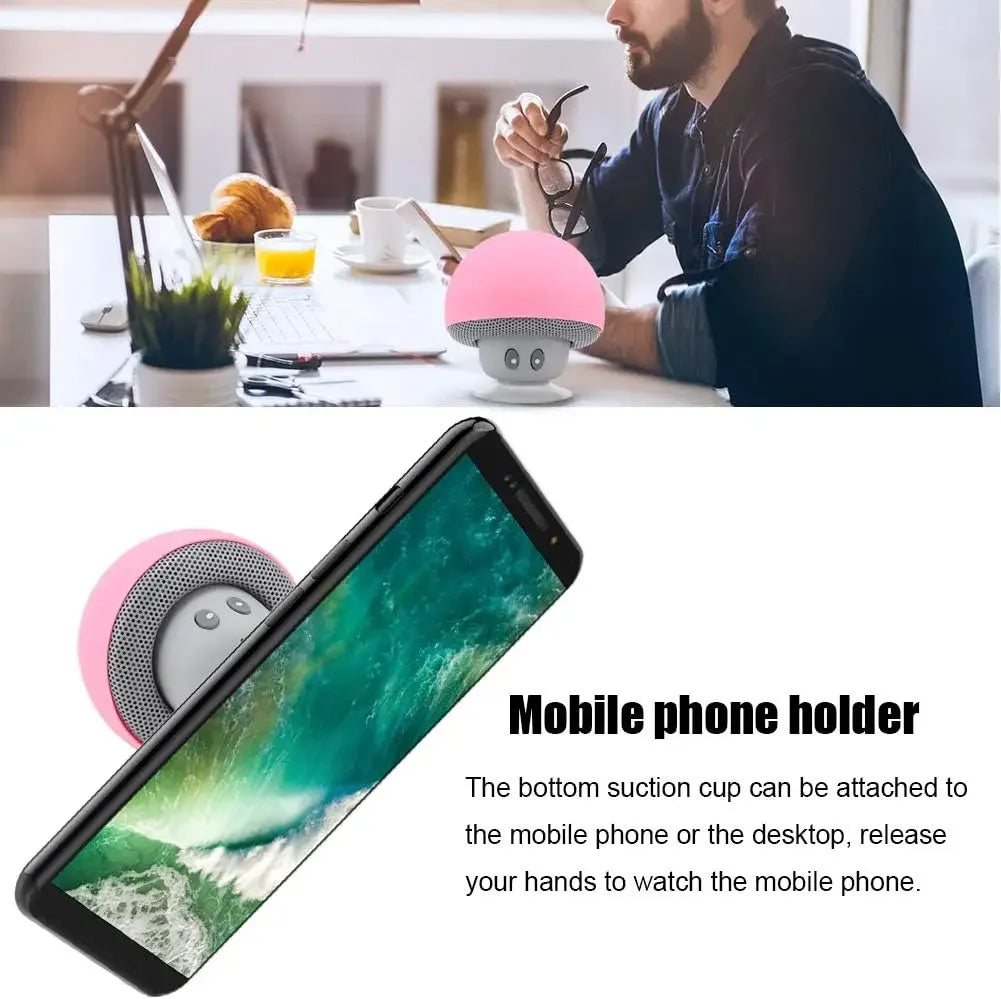 Bluetooth Mushroom Speaker Portable Subwoofer with Suction Cup Function
