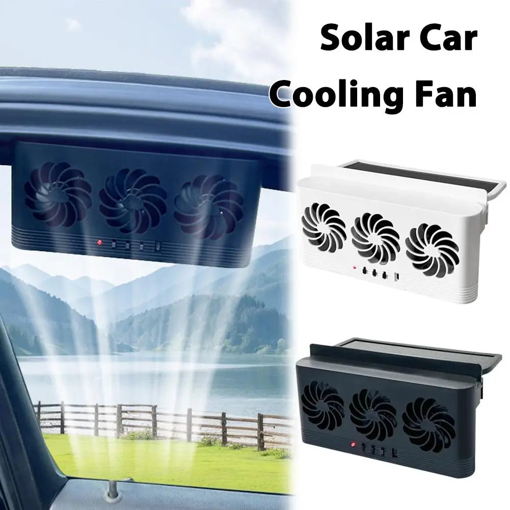 Car Solar Exhaust Fan Air Circulation Cooling Cooling Window Summer Tool Exhaust Interior Accessories Fan Fan Cooling S3D4
