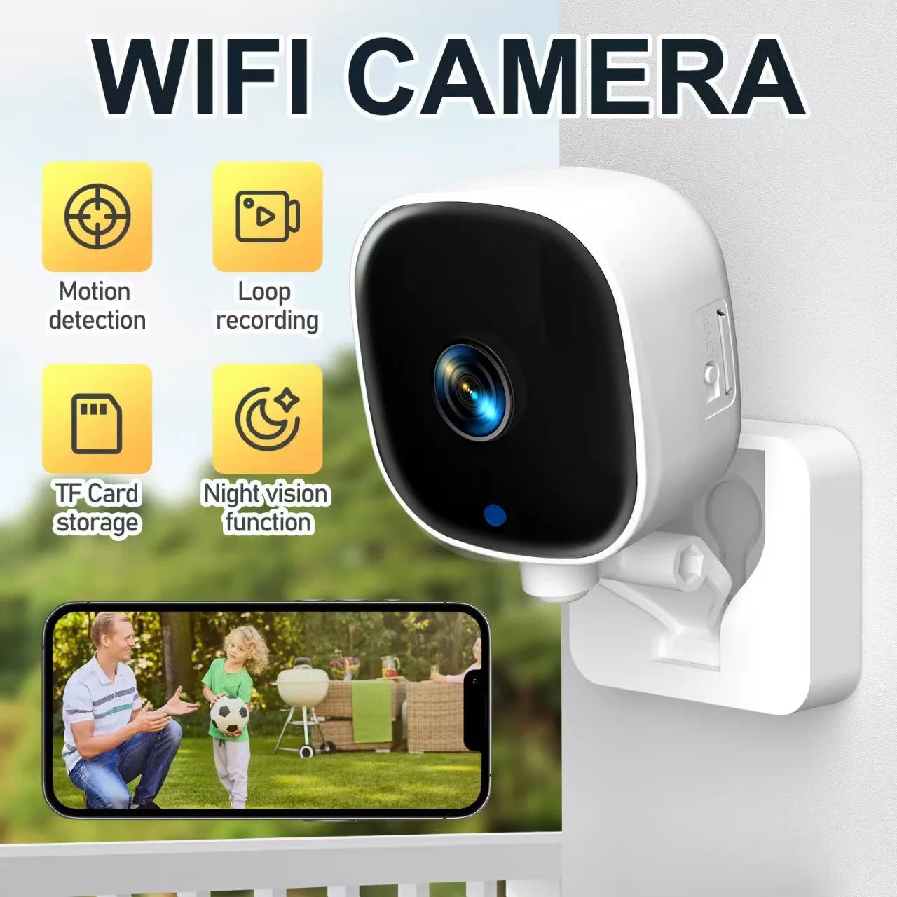 Tuya Smart 3MP HD Smart Home Security Camera,Real-time APP Alert,2-Way Audio,Human body&Sound Detection,Motion Tracking for Baby
