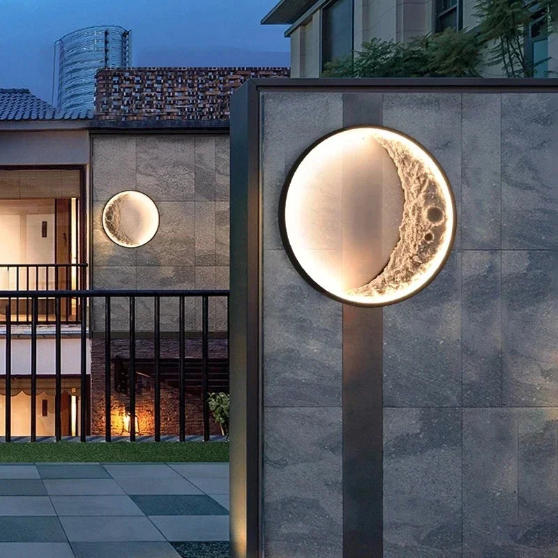 Modern Led Moon Wall Lamp Creative Corridor Mural Wall Accessories Lighting Living Room Bedroom Background Decorative Lamp