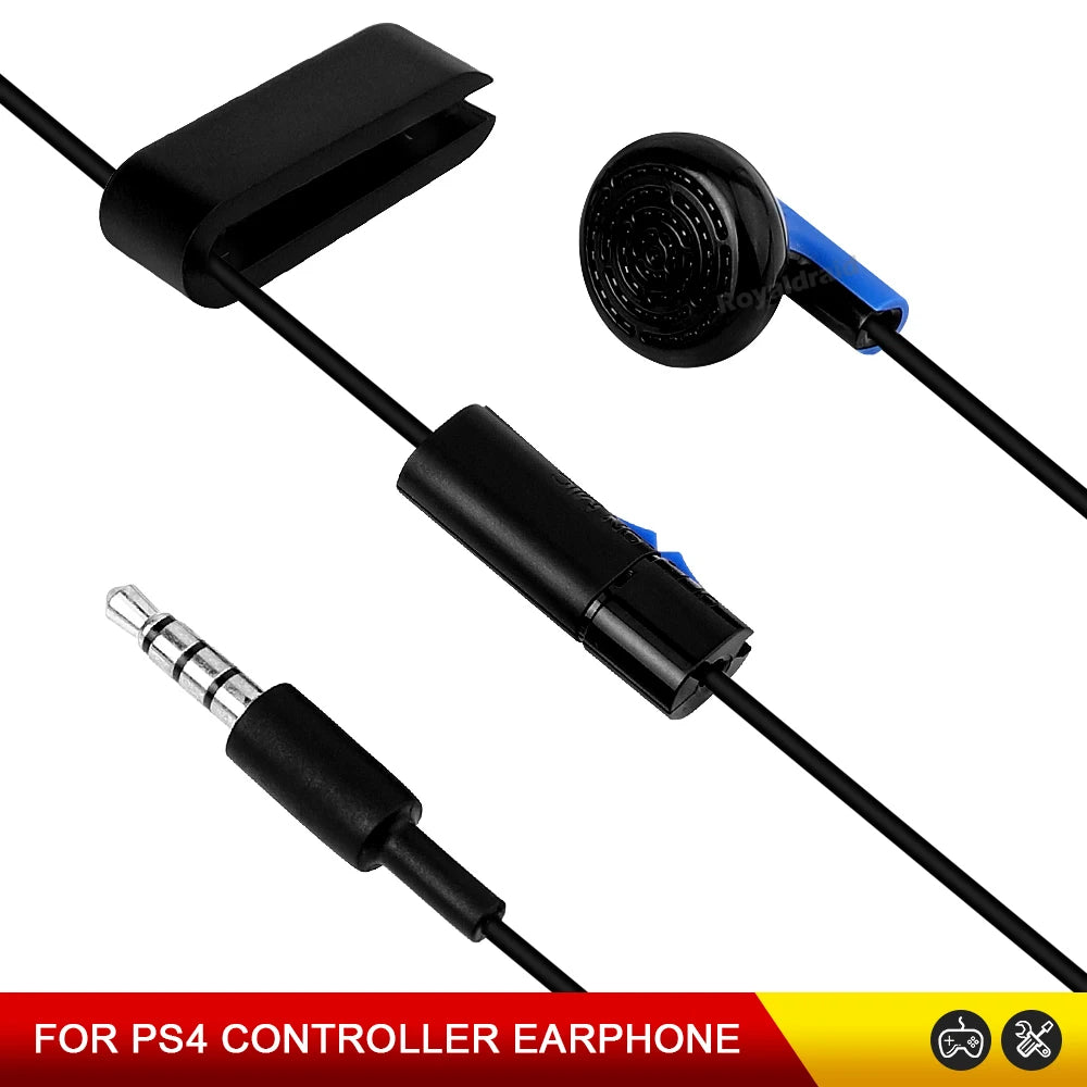 1PCS Game Headset With Microphone Mono Chat Earbud Headset for PS4 Controller Earphone Gaming Headphone Black Blue