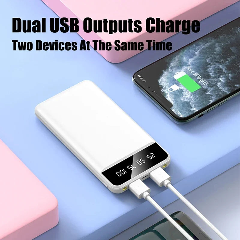 50000mAh Portable Power Bank Charging Intelligence Digital Display External Battery Pack Dual USB For Fast Heating Vest Jacket