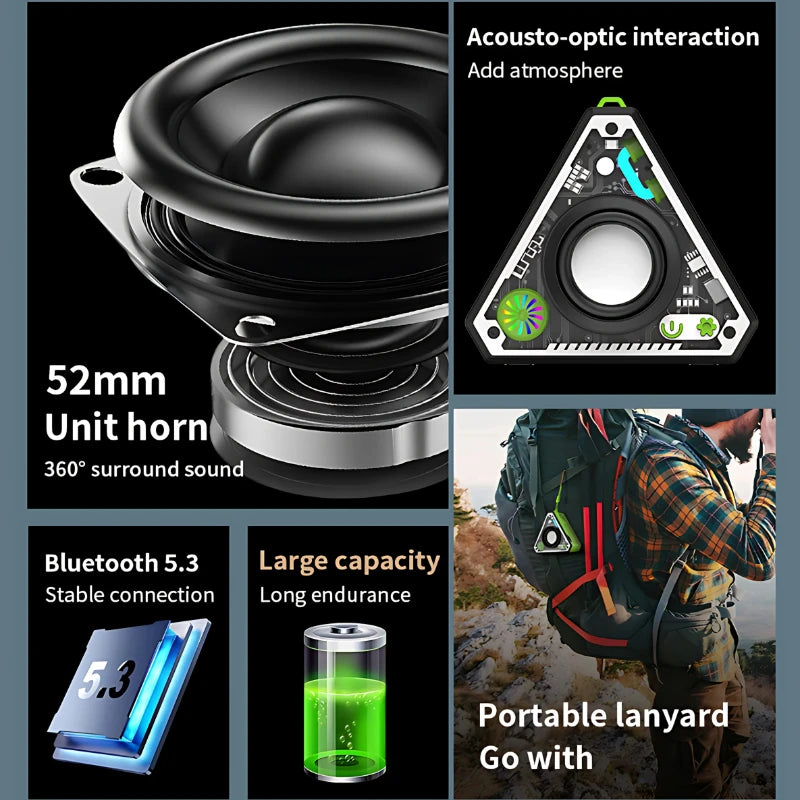 Portable TWS Bluetooth Speaker Audio Subwoofer Mini Wireless Portable Speaker HiFi Music Surrounding Sound Outdoor Loudspeaker