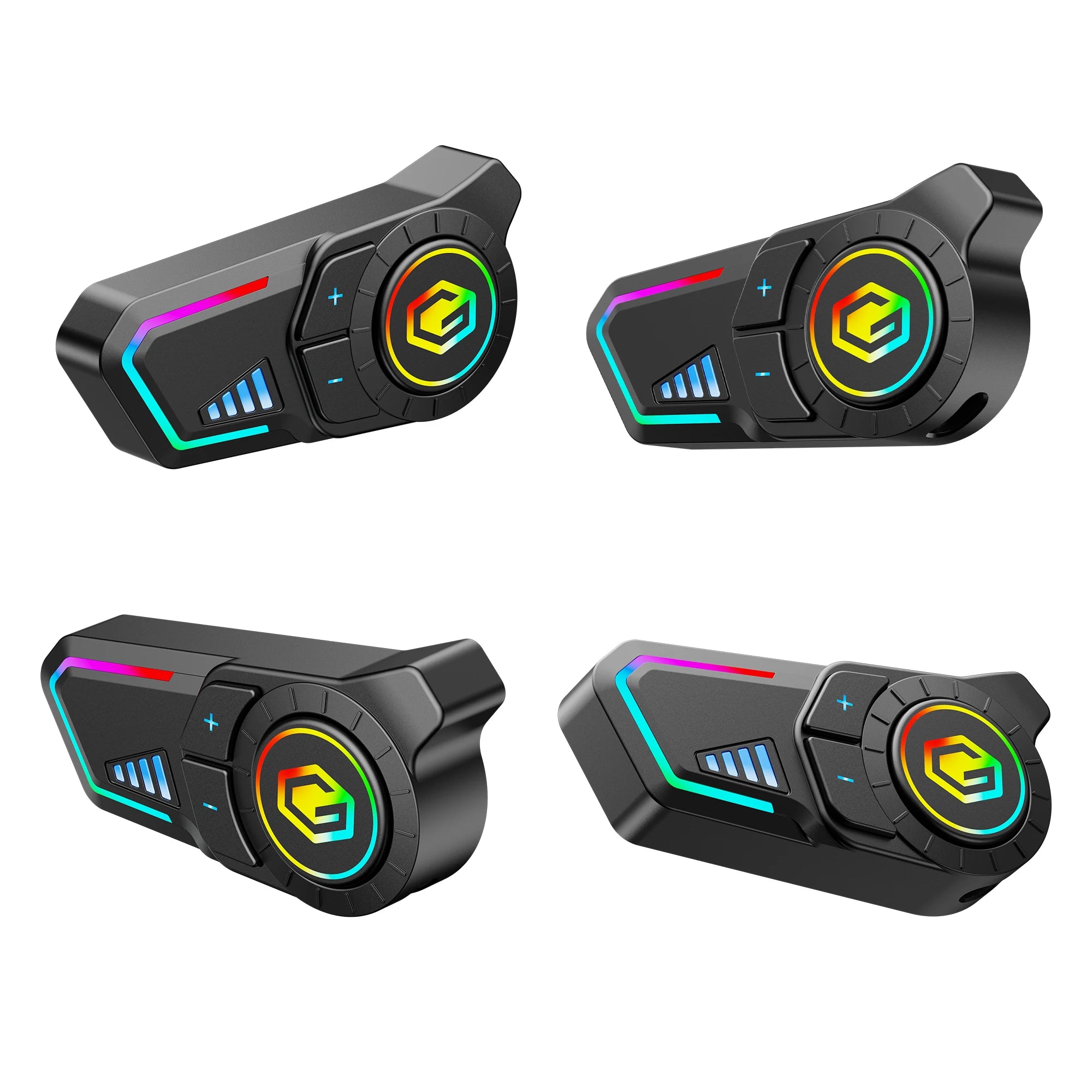 GEARELEC G1 Motorcycle Helmet Bluetooth Headset Hands Free Call IPX67 Waterproof 1000mAh Headset Speakers HiFi Stereo RGB Light