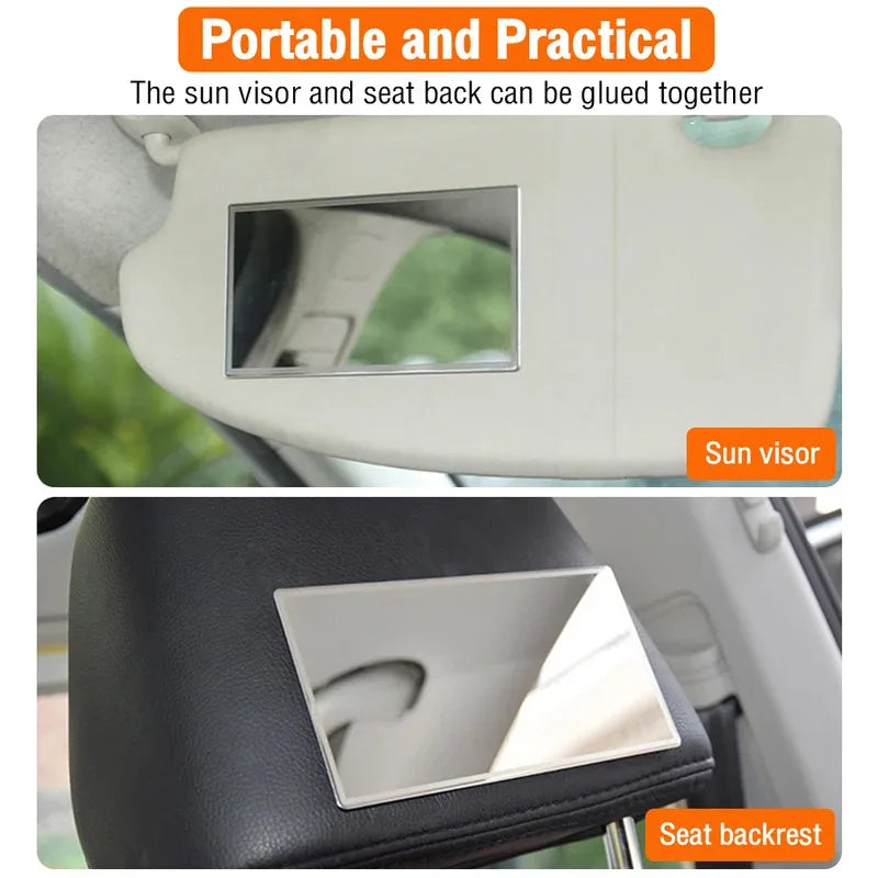Car Makeup Mirror Stainless Steel Portable Auto Sun-Shading Visor HD Mirrors Car-styling Auto Interior Mirror