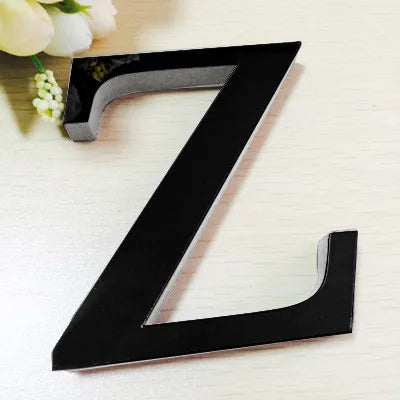 26 Letters Wall Sticker 3D DIY Mirror Acrylic Decals Home Decor Wall Art Mural for party wedding Christmas Retro Wall Art