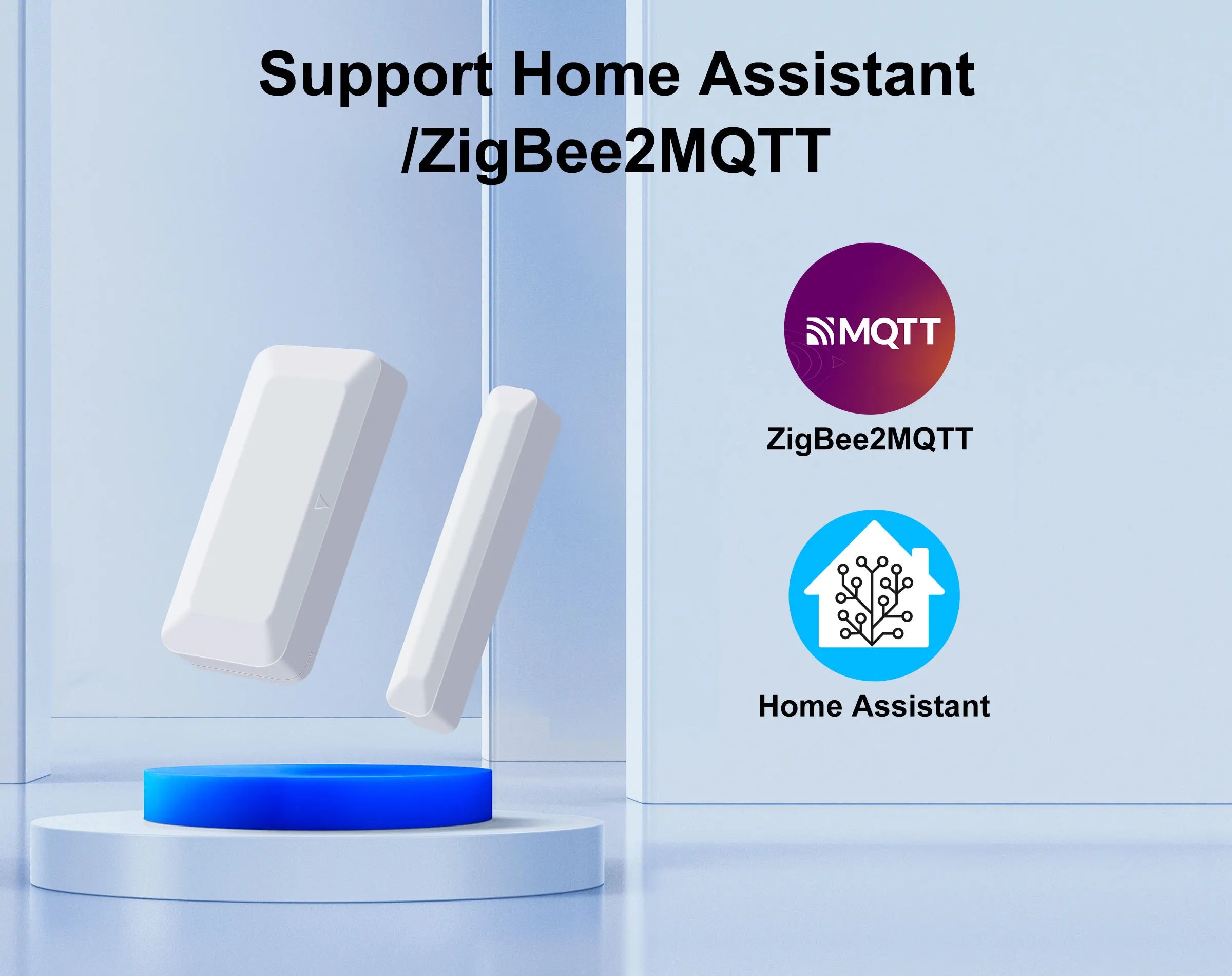 GIRIER Smart Door and Window Sensor ZigBee 3.0 Wireless Contact Detector for Smart Home Security Works with Home Assistant 2MQTT