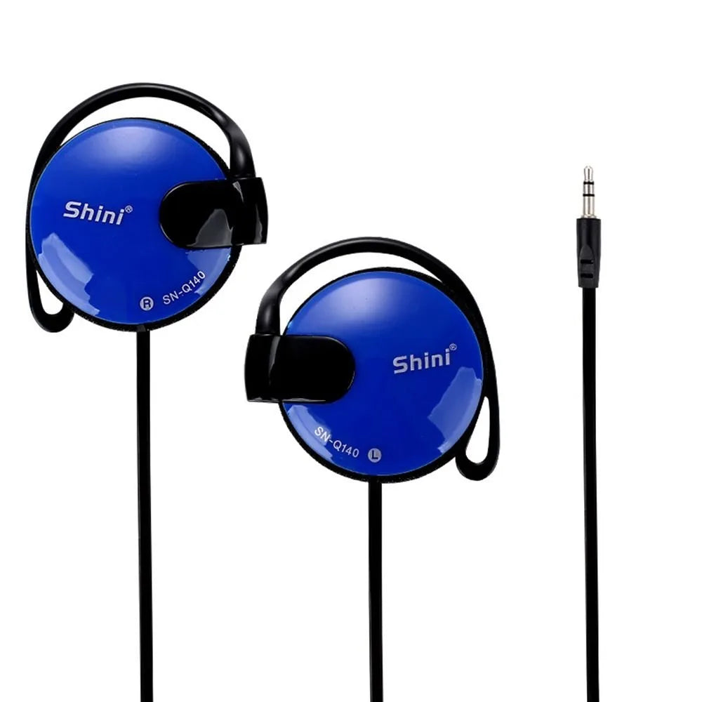 3.5mm Wired Bass Headphones Ear Hook Headset Sports Music Game Wired Earpiece For Mp3 Computer Mobile Telephone