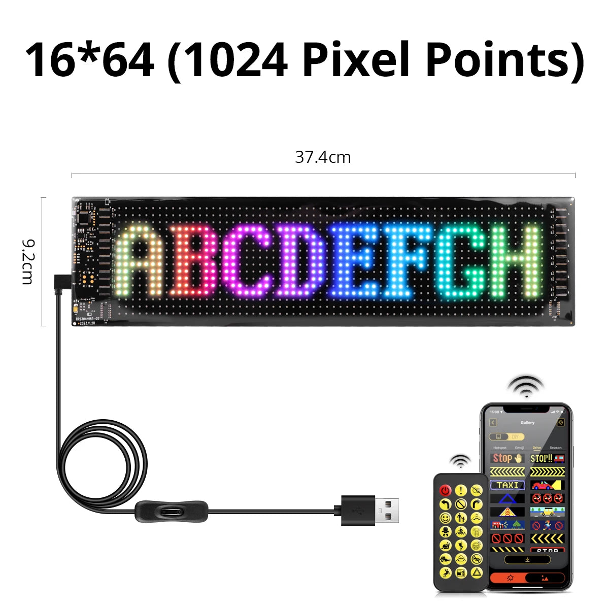 NEW Style Smart Matrix Pixel LED Display Panel Flexible Advertising Sign Screen With Bluetooth APP Control Customize Animation
