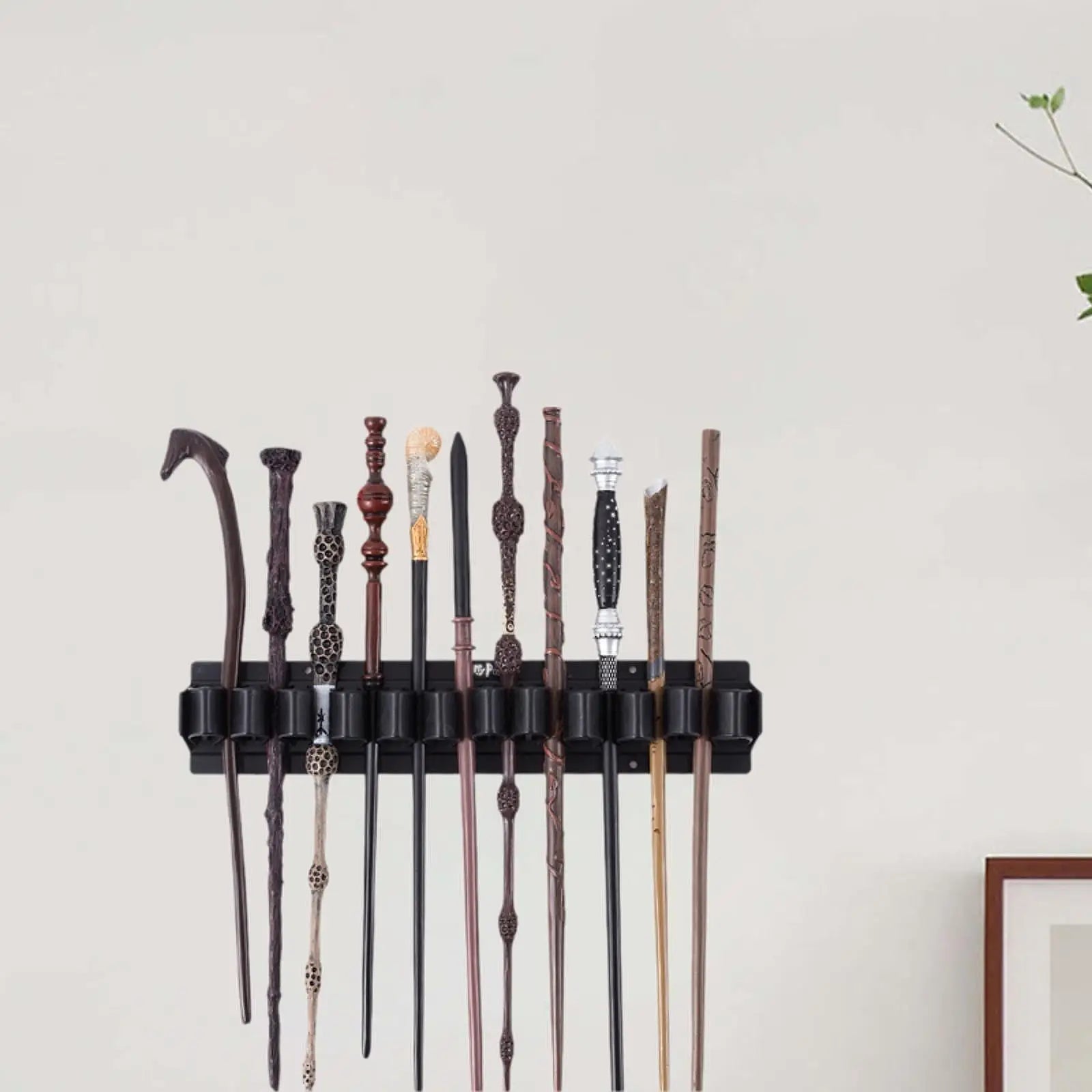 Wand Stand Holds up 11 Wands Home Decoration Ornament Wall Mount Lightweight Bracket for Living Room Bedroom Shop Home Office