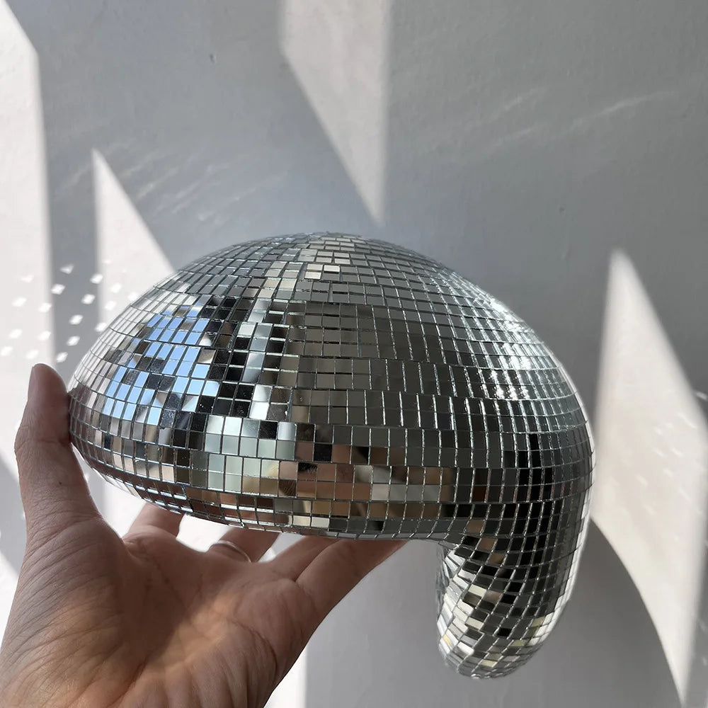 Mirror Disco Ball  Reflection Glass Ball Indoor Home Party Decoration Funny Disco Table Ornament Holiday Birthday Halloween Gift