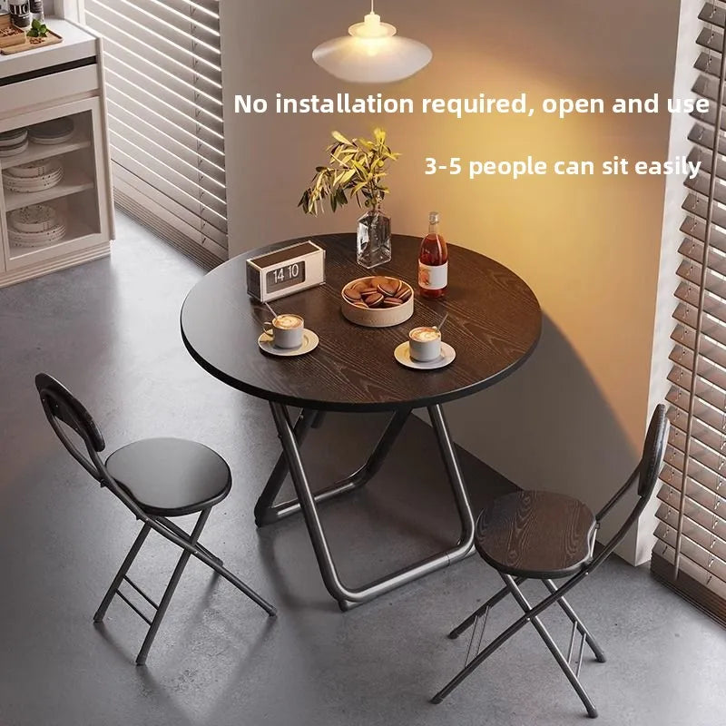 Folding Dining Table Household Small Apartment Eating Square Table Balcony Portable Dining Table Simple