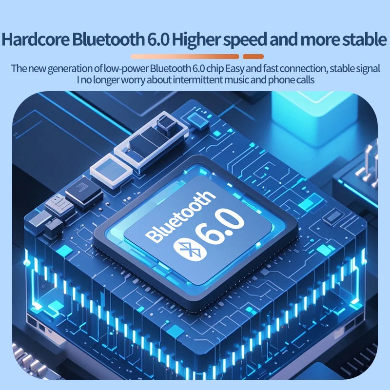 Bluetooth 6.0 Air Conduction Headphone Wireless Waterproof Sports Headset HiFi Stereo Noise Reduction Music Ear Hook Earbuds
