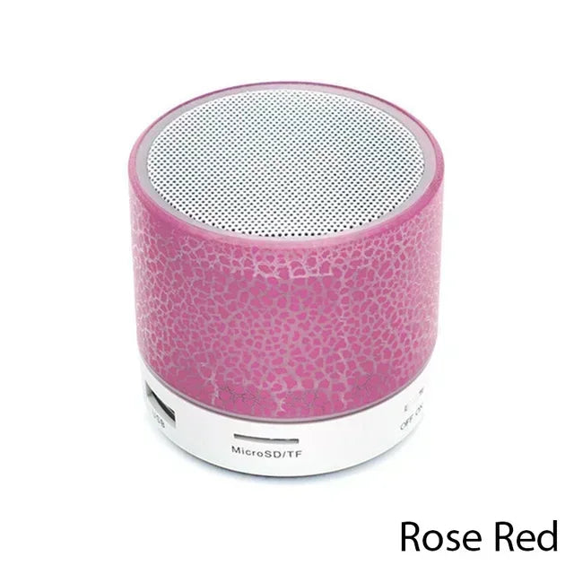 Mini Bluetooth Speaker Wireless Loudspeaker Crack LED SD Card USB Subwoofer Portable MP3 Music Sound Column for PC Mobile Phone