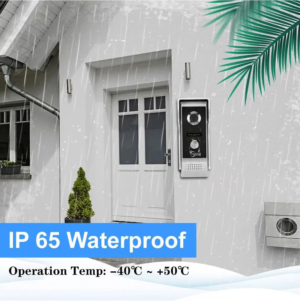 ANJIELO7-inch video intercom outdoor unit waterproofcold-proof home nightvision lock unlocking system  protection metal doorbell