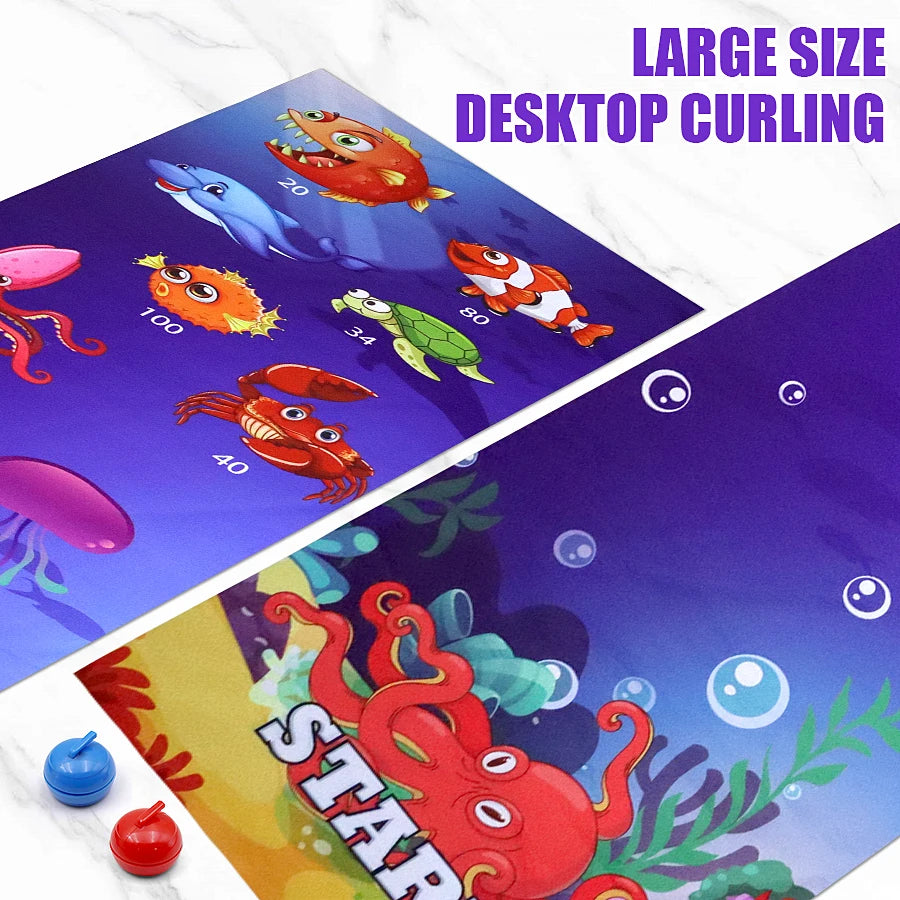 Table curling game is suitable for teenagers or adults, with 8/16 roller skates to choose from for party entertainment games