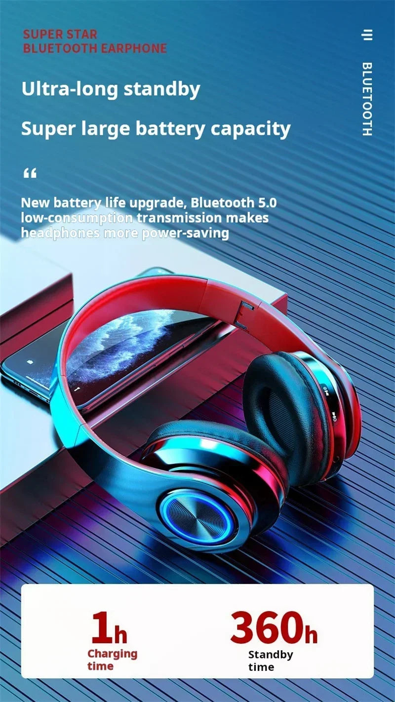 RGB Wireless Gaming Headset with Bluetooth 5.0