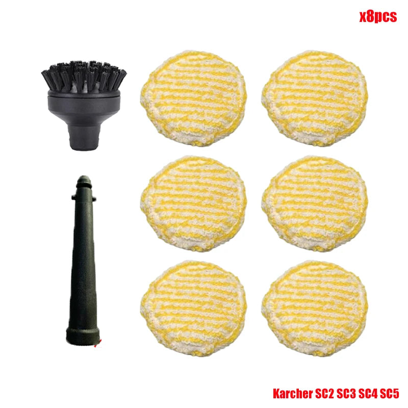 Mop Cloth Cover For Karcher SC2 SC3 SC4 SC5 Handheld Steam Vacuum Cleaner Large Round Brush Steamer Cover Nylon Accessories