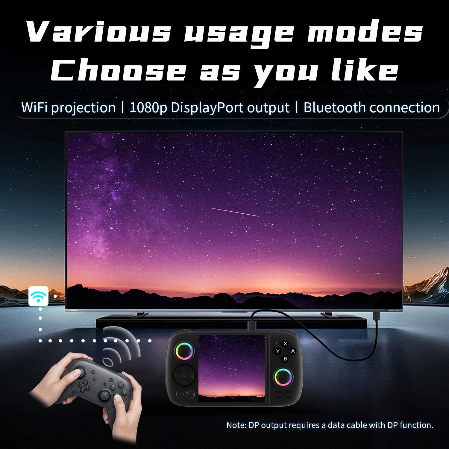 Anbernic RG Cube Handheld Game Console 3.95'' IPS Multi-touch Screen T820 Android 13 RGB Joystick 5200mAh Video Gaming Consoles